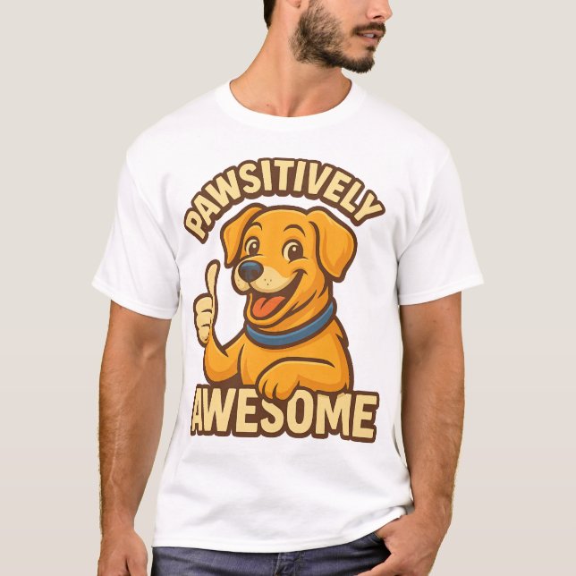 Camiseta Pawsitively Awesome (Anverso)