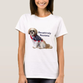 Camiseta Pawsitively Shih patriótico Tzu Lasa Apso