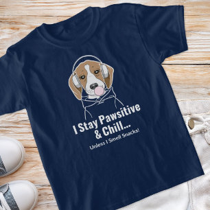 Camiseta Pawsitivo y tranquilo Amante de perros Beagle dive