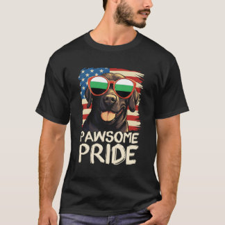 Camiseta Pawsome Pride Labrador Neutrois Flag Gafas de sol