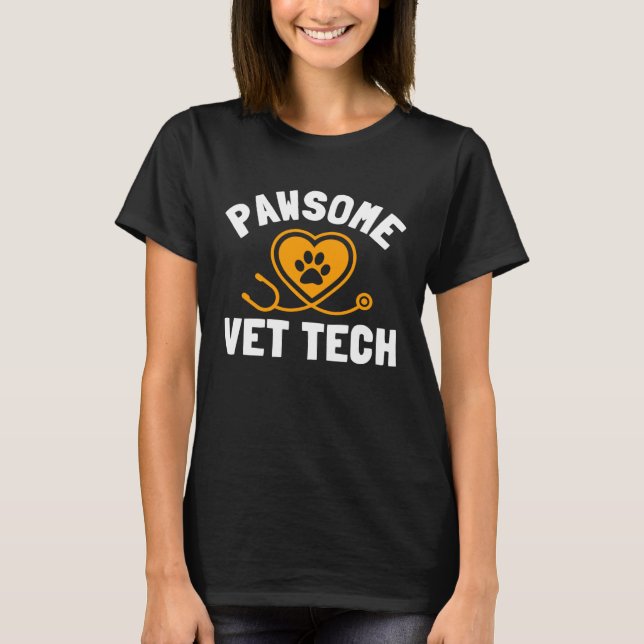 Camiseta Pawsome Vet Tech Costume Animal (Anverso)