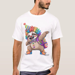 Camiseta Payaso Bailarín Dabbing Sloth de Halloween espeluz