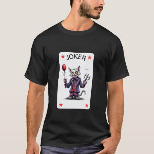 Camiseta Payaso Bufón de la Corte de Gatos Tarjeta de Juego