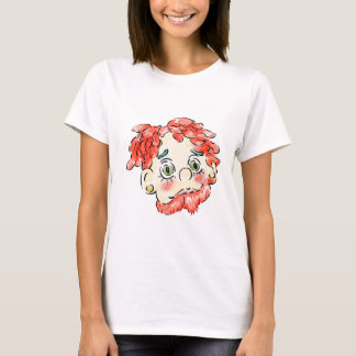 Camiseta Payaso con pelo rojo y barba roja
