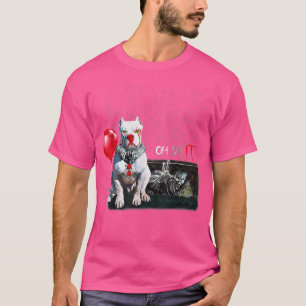 Camiseta Payaso de Bulldog de pozo Oh Lluvia Balón Funny Ha