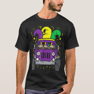 Camiseta Payaso de Camión Monstruo Pug Carnaval de Mardi Gr