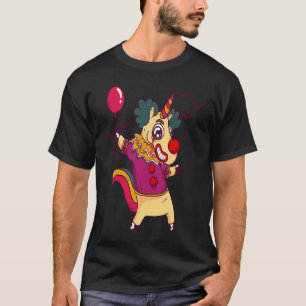Camiseta Payaso de Halloween lindo unicornio, unicornio mie