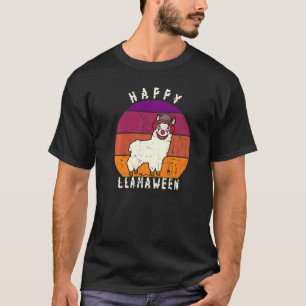 Camiseta Payaso de Halloween Llama Divertido y Aterrador Ll