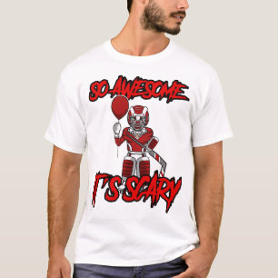 Camiseta Payaso de hockey de portería divertido y aterrador