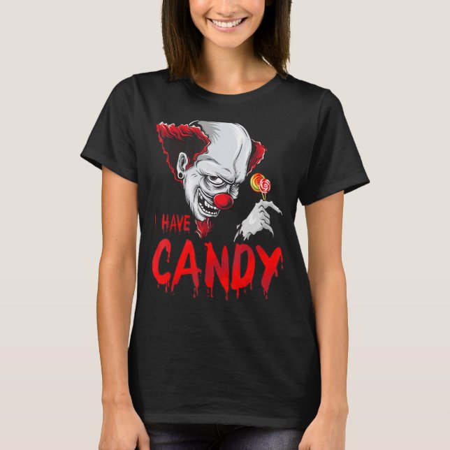 Camiseta Payaso de horror Tengo Candy Halloween (Anverso)