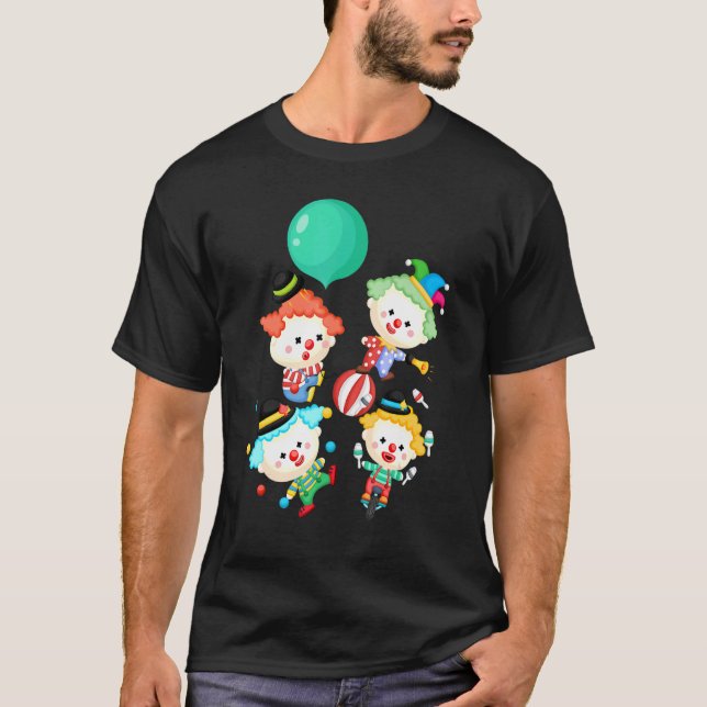 Camiseta Payaso de la comedia del partido de los cumpleaños (Anverso)