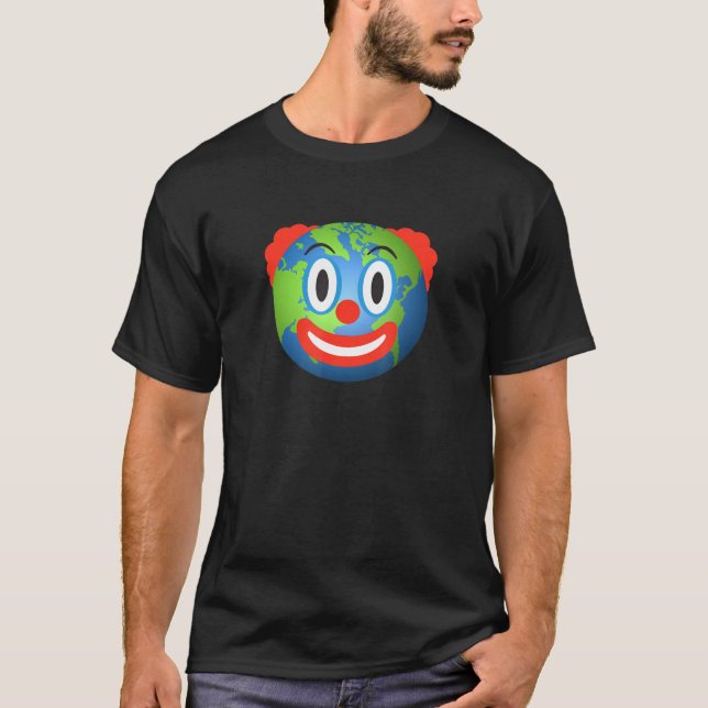 Camiseta Payaso de la Tierra Inspirado Payaso Mundo Relacio (Anverso)