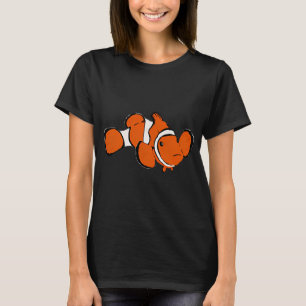 Camiseta payaso de mar nadando mirándote