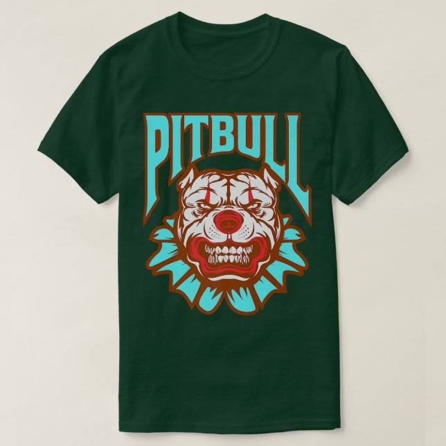 Camiseta Payaso de Pitbull, Cara de Perro, Dueño Funny de P (Diseño del anverso)