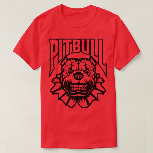 Camiseta Payaso de Pitbull, Cara de Perro, Dueño Funny de P (Diseño del anverso)