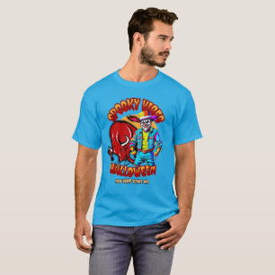 Camiseta Payaso de Rodeo Espeluznante y Toro de Halloween  
