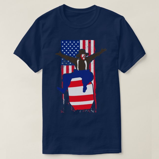 Camiseta Payaso de Rodeo Patriótico (Diseño del anverso)