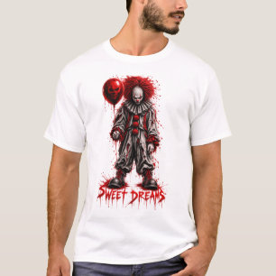 Camiseta Payaso de Terror Horripilante con PNG de Globo Roj