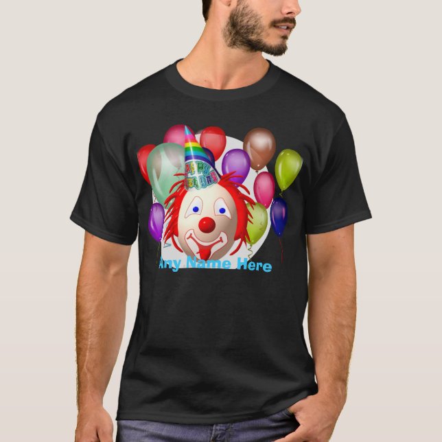 Camiseta Payaso del cumpleaños, personalizar (Anverso)