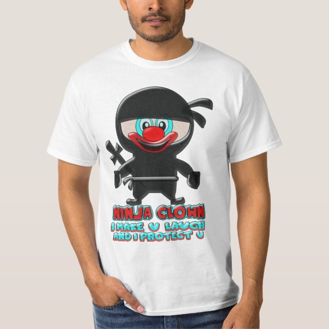 Camiseta Payaso divertido del ninja (Anverso)