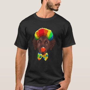 Camiseta Payaso Divertido Perro Retriever de Pelo Rizado Ci