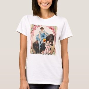 Camiseta Payaso Entregando Flores A Una Mujer A Caballo