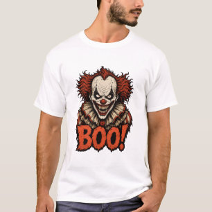 Camiseta Payaso espeluznante BOO Halloween aterrador
