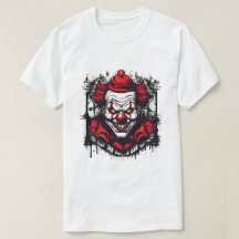 Payaso espeluznante con una sonrisa espeluznante