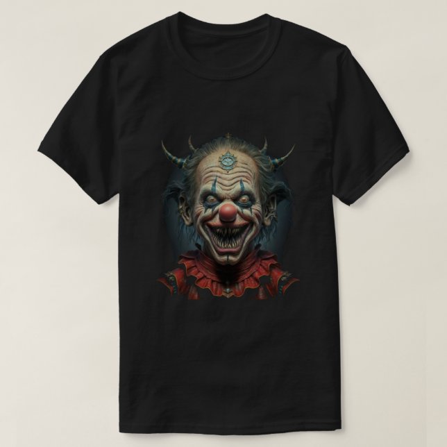 Camiseta Payaso espeluznante con una sonrisa espeluznante (Diseño del anverso)