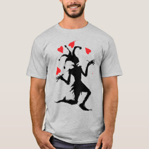 Camiseta Payaso espeluznante jugando con corazones