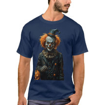 Payaso esquelético gótico de Halloween con Jack-O-