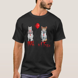 Camiseta Payaso Gato Gatito Y Perro Pitbull Horror Hallowee