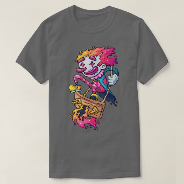 Camiseta Payaso girando con alegría (Diseño del anverso)