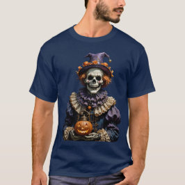 Camiseta Payaso Gótico De Halloween Skeleton Con Jack-O
