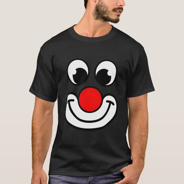 Camiseta Payaso gracioso con Nariz de Payaso. (Anverso)
