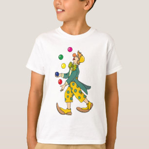 Camiseta Payaso gracioso Jugando Con Bolas Coloridas