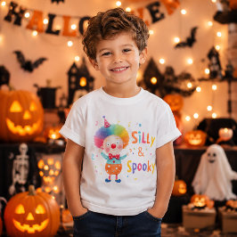 Camiseta Payaso Lindo, Tonto y Espeluznante Halloween Niños