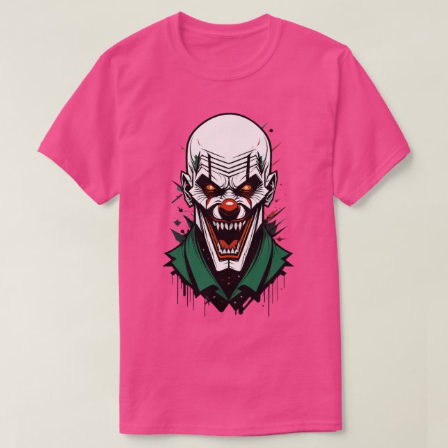 Camiseta Payaso malvado blanco (Diseño del anverso)