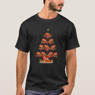 Camiseta Payaso Navidades de peces de Navidad iluminan árbo