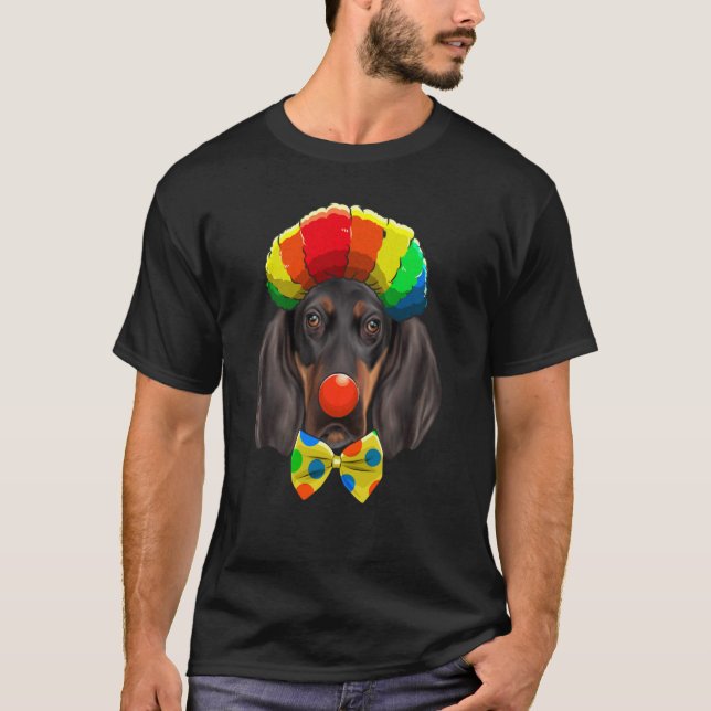 Camiseta Payaso negro y perro circo tan bobo (Anverso)