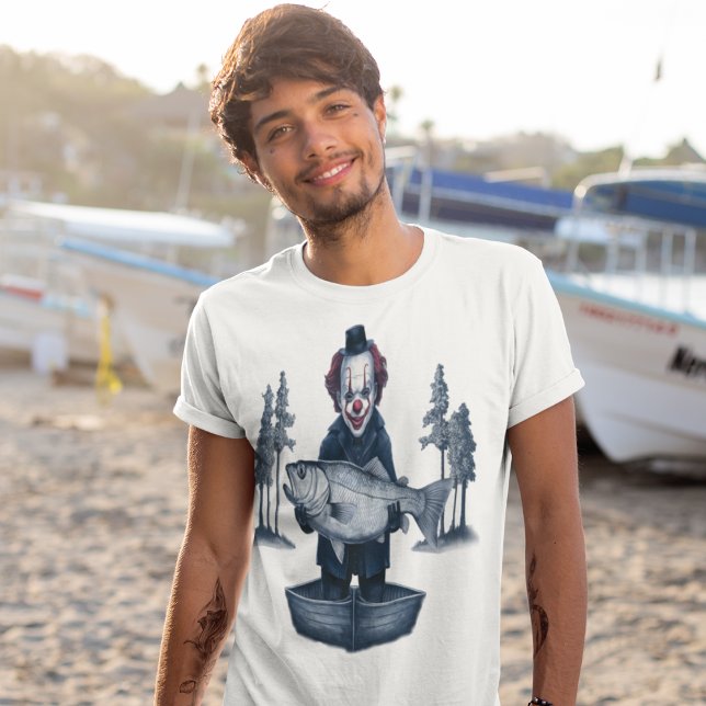 Camiseta Payaso pescador pesca divertida Halloween (Subido por el creador)