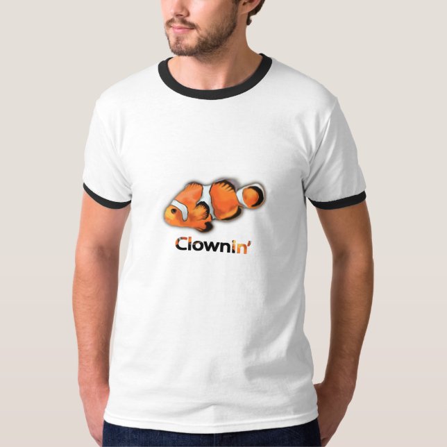 Camiseta payaso-pescados grandes (Anverso)