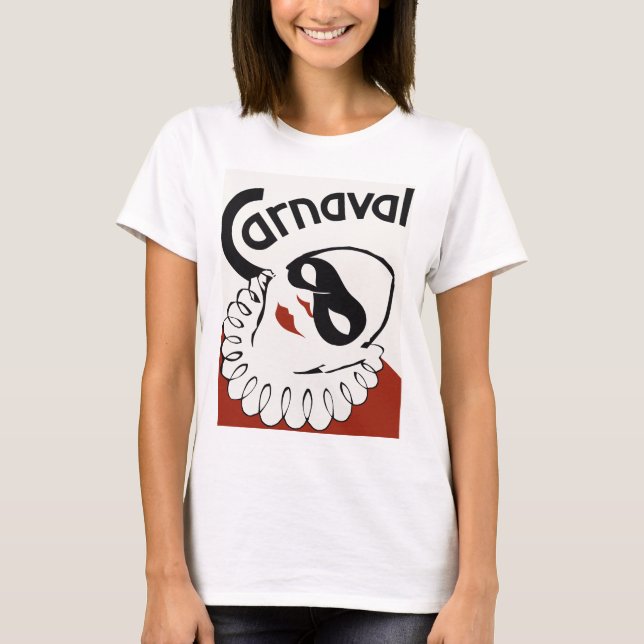 Camiseta Payaso retro del carnaval de Carnaval (Anverso)