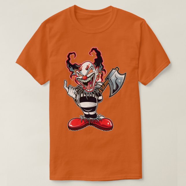 Camiseta Payaso retro malvado 1 (Diseño del anverso)