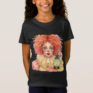 Camiseta Payaso rojo con una linterna