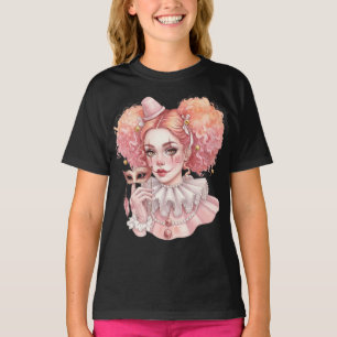 Camiseta Payaso rosa con máscara
