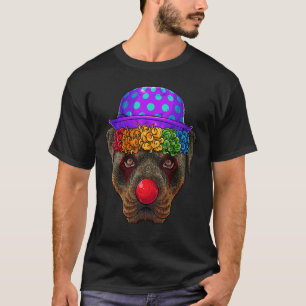 Camiseta Payaso Rottweiler Circo Carnaval Tema Disfraz