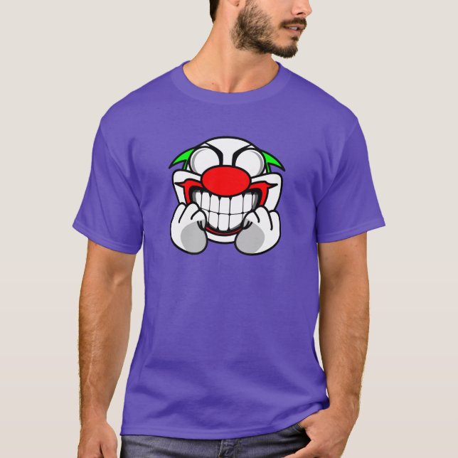 Camiseta Payaso sonriente (púrpura) (Anverso)