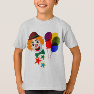 Camiseta Payaso y globos de circo de la diversión