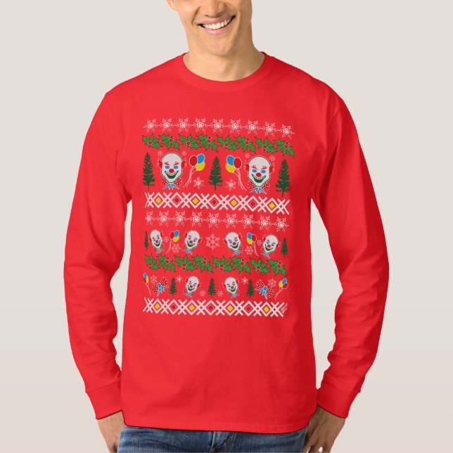 Camiseta Payasos de Navidades de festividades feas (Anverso)